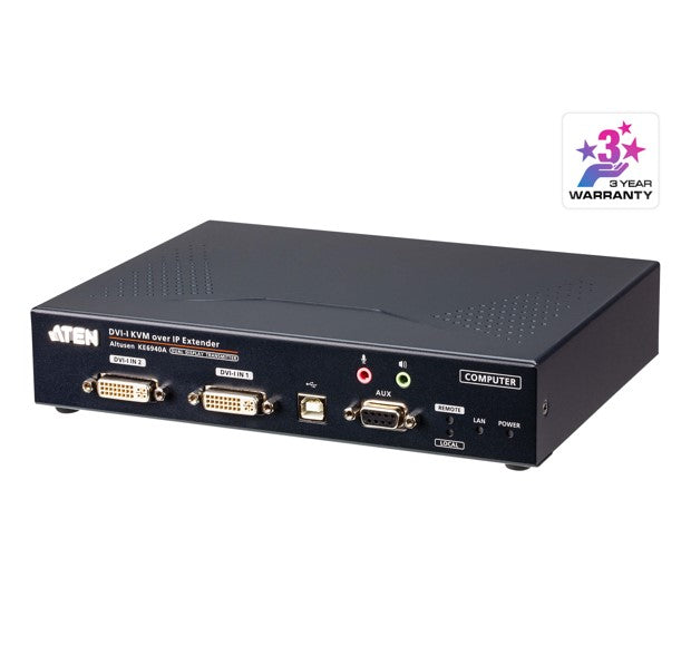 Aten DVI Dual Display KVM over IP Transmitter With SFP Fibre Optic network Connection Aten DVI Dual Display KVM over IP Transmitter With SFP Fibre Optic network Connection